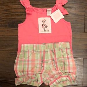 Janie and Jack toddler tank and short outfit